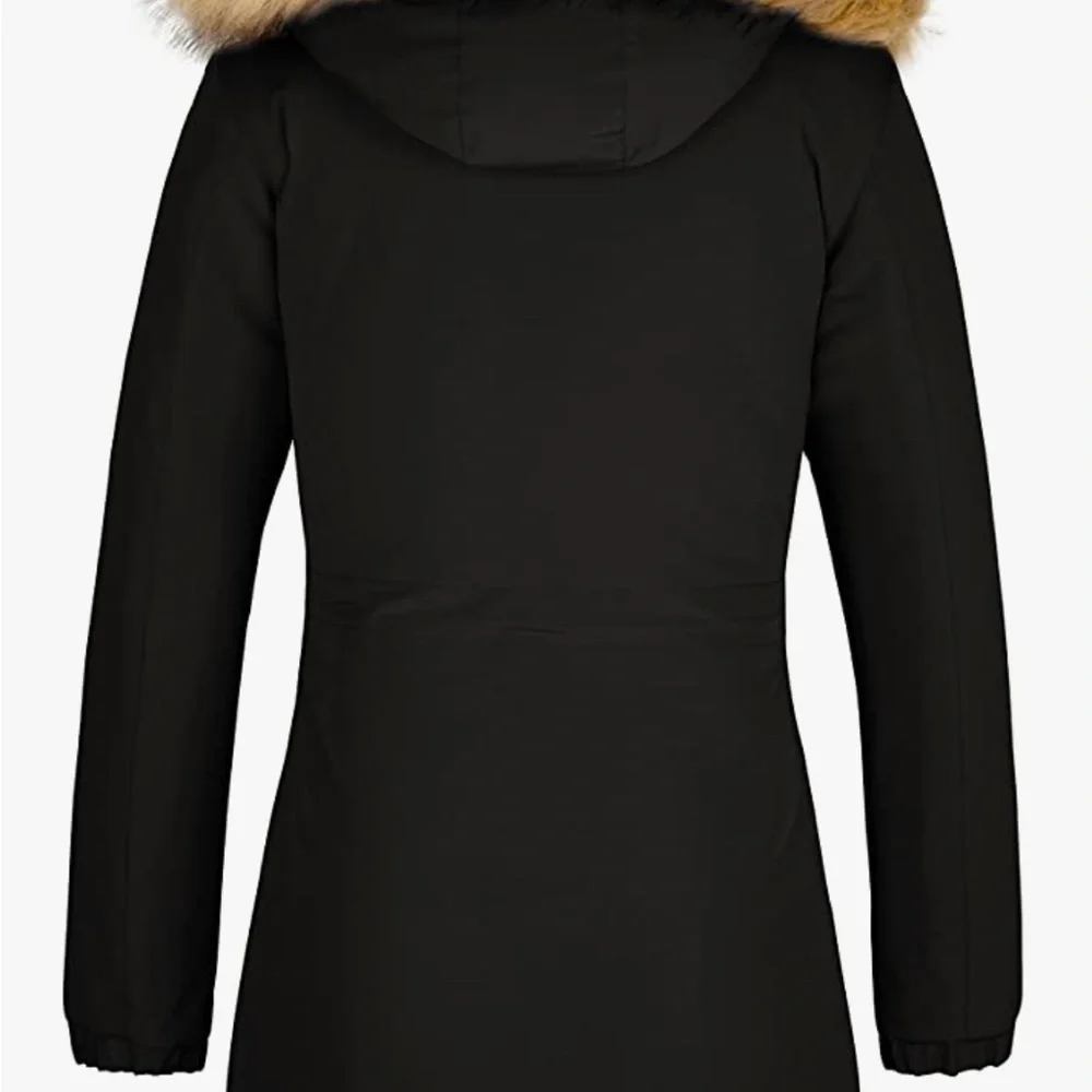 WenVen Women's Winter Thicken Fleece Jacket Fur Hooded - Picture 4 of 6